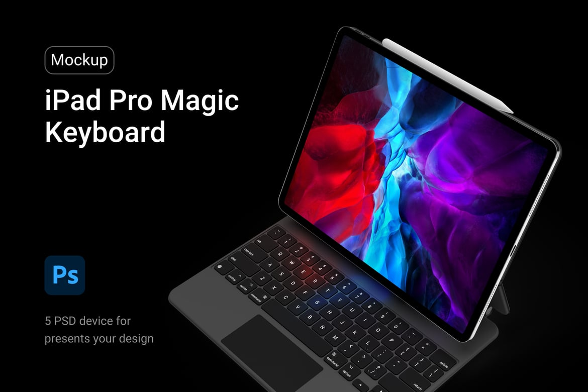 iPad Pro Magic Keyboard Mockup（184059）-技能树